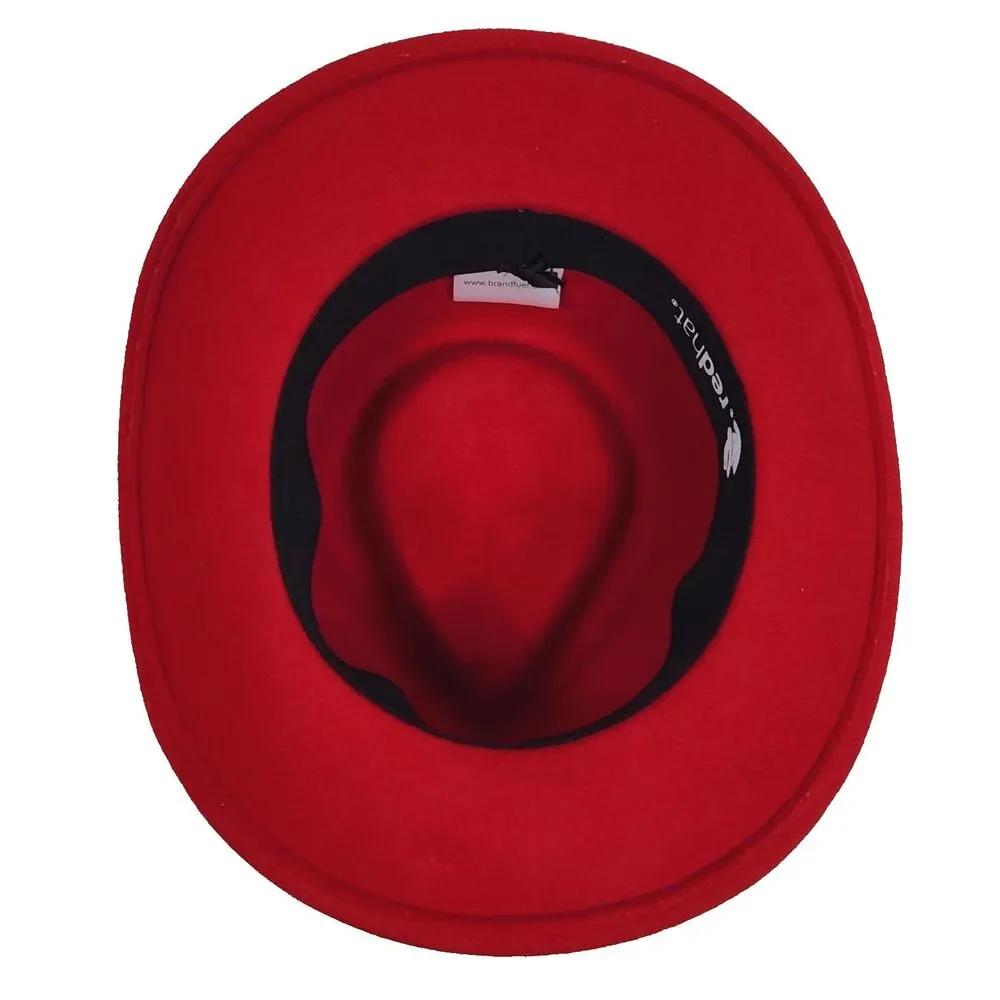Official Red Hat Linux Promotional Fedora Hat - 100% Wool Size Small Brandfuel